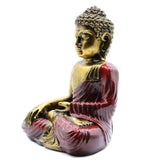 Hand Crafted Buddha - Red & Gold - Large - MysticSoul_108