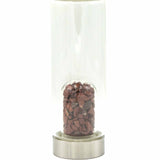 Crystal Infused Glass Water Bottles - Invigorating Red Jasper - Chips