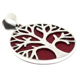 Silver Jewellery - Tree Of Life - Pendant - Coral Effect - 30mm
