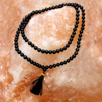 Mala - Crystal - Black Agate - 108