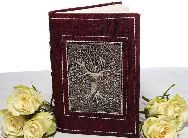 Small Handmade Recycled Notebook - Tree - MysticSoul_108