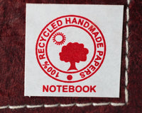 Großes handgefertigtes Recycling-Notizbuch – Blume des Lebens