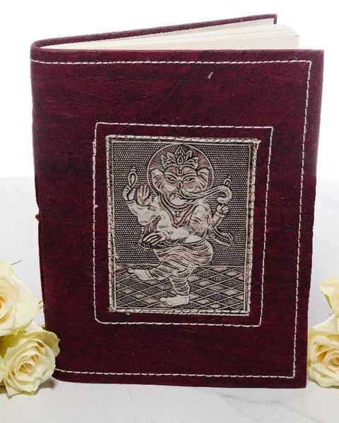 Medium Handmade Recycled Notebook - Ganesh - MysticSoul_108
