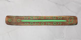 Handpainted Wooden Incense Holder - Green