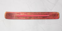 Handpainted Wooden Incense Holder - Red