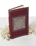 Small Handmade Recycled Notebook - Flower Of Life