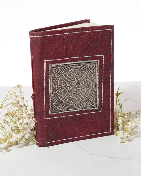 Small Handmade Recycled Notebook - Celtic Knot