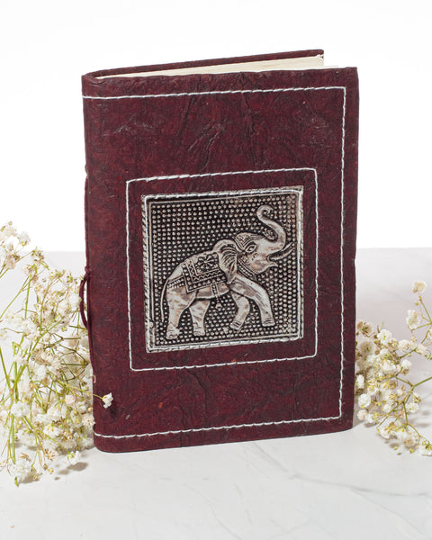 Small Handmade Recycled Notebook - Elephant - 2