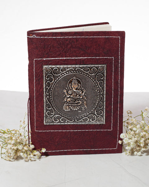 Medium Handmade Recycled Notebook - Ganesh - 2