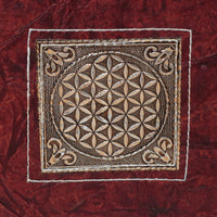 Large Handmade Recycled Notebook - Flower Of Life