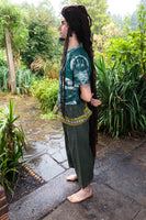 Pantalon de pêcheur thaïlandais - 100% coton - Vert foncé