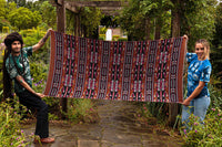 Pushkar Blanket - Tribal Design - Brown/Black/Red/Grey