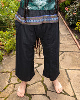 Pantalon de pêcheur thaïlandais - 100% coton - Noir