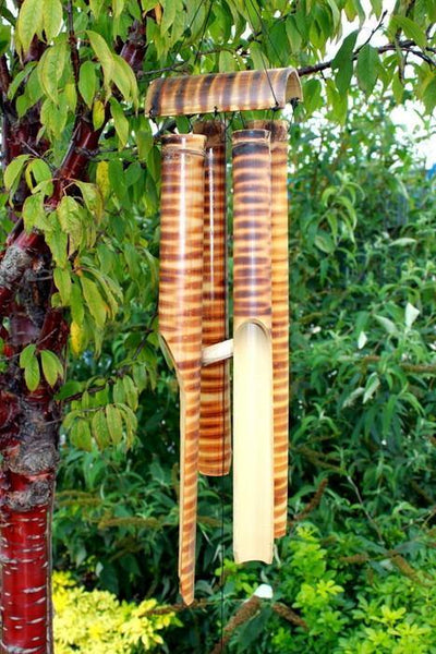Handcrafted Bamboo Wind Chimes - 4 Big Tubes - MysticSoul_108
