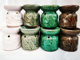 Ceramic Oil Burner - Leaf Design - Green - MysticSoul_108