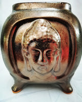 Ceramic Oil Burner - Buddha Head - Gold - MysticSoul_108