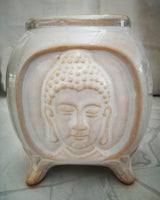 Ceramic Oil Burner - Buddha Head - White - MysticSoul_108