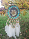 Handmade Macramé Dreamcatchers - Medium - Beige & Blue - MysticSoul_108