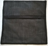 Cushion Cover - 100% Banarasi Silk - Black/Gold/Red - Elephants/Peacocks/Birds - MysticSoul_108