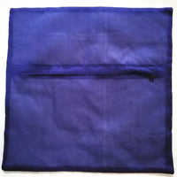 Cushion Cover - 100% Banarasi Silk - Blue/Gold/Red - Elephants/Peacocks/Birds - MysticSoul_108