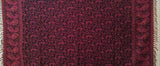 Couverture Pushkar - Design Fleuri - Rouge/Rose &amp; Noir