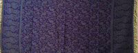 Couverture Pushkar - Design Fleuri - Violet/Turquoise