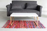 Velvet Rug - Medium - Multi Coloured - 128cm x 75cm