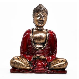 Hand Crafted Buddha - Red & Gold - Medium - MysticSoul_108