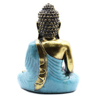 Hand Crafted Buddha - Teal & Gold - Large - MysticSoul_108