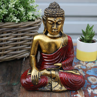 Hand Crafted Buddha - Red & Gold - Medium - MysticSoul_108