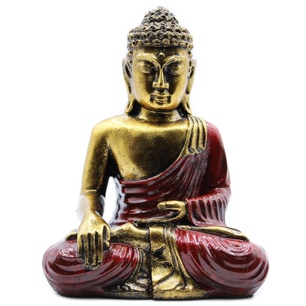 Hand Crafted Buddha - Red & Gold - Large - MysticSoul_108