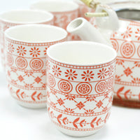 Herbal Tea Pot Set - Amber Bohemian Pattern - MysticSoul_108