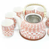 Herbal Tea Pot Set - Amber Bohemian Pattern - MysticSoul_108