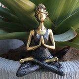Handmade Yogini Figurine - Bronze & Black - MysticSoul_108