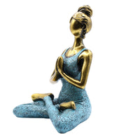 Handmade Yogini Figurine - Bronze & Turquoise - MysticSoul_108
