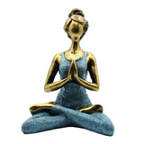 Handmade Yogini Figurine - Bronze & Turquoise - MysticSoul_108
