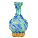 Diffuseur d'arômes électrique - Atomiseur de vase en verre - Bleu et vert - Multicolore - Prise UK