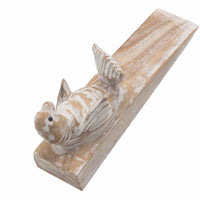 Arrêt de porte animal en bois sculpté à la main - Bébé Phoque