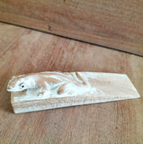 Hand Carved Wooden Animal Doorstop - Gecko