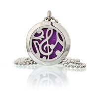 Aromatherapy Diffuser Jewellery - Necklace - Music Notes - 25mm - MysticSoul_108