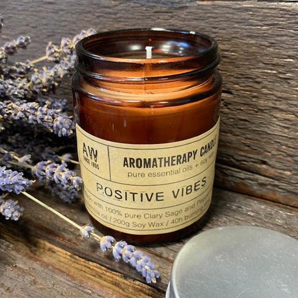 Aromatherapy Soy Wax Candle - Clary Sage & Peppermint - Positive Vibes - MysticSoul_108