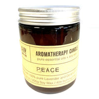 Bougie d'aromathérapie en cire de soja - Lavande et géranium - Paix