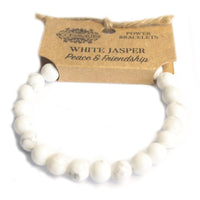 Crystal Power Bracelet - White Jasper - Peace & Friendship - MysticSoul_108