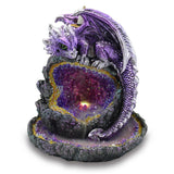 Rückfluss-Räuchergefäß – Keramik – Crystal Cave Purple Dragon – LED