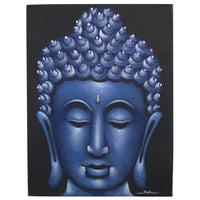 Buddha Painting - Blue Sand Finish - MysticSoul_108