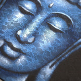 Buddha Painting - Blue Brocade Detail - MysticSoul_108