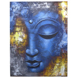 Buddha Painting - Blue Face Abstract - MysticSoul_108