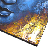 Buddha Painting - Blue Face Abstract - MysticSoul_108