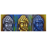 Buddha Painting - Three Heads - Bamboo - MysticSoul_108