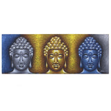 Buddha Painting - Three Heads - Gold Detail - MysticSoul_108